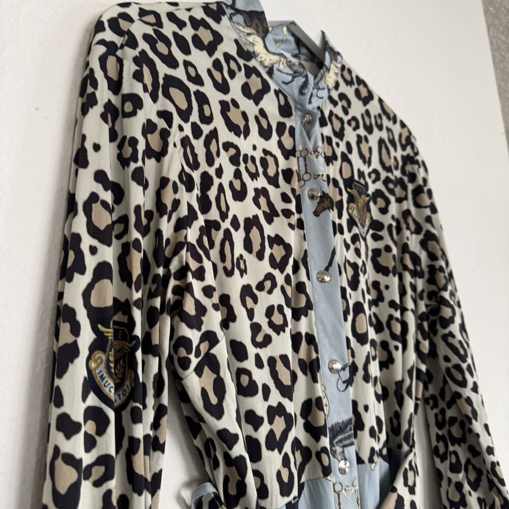 Mucho Gusto Dutch Handmade Maximalist Luxury Bold Dress M Leopard Mob Wife €439 - Picture 5 of 16